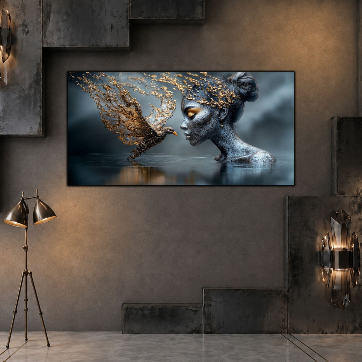 Tablou Modern Living Întâlnirea cu Pasărea de Aur