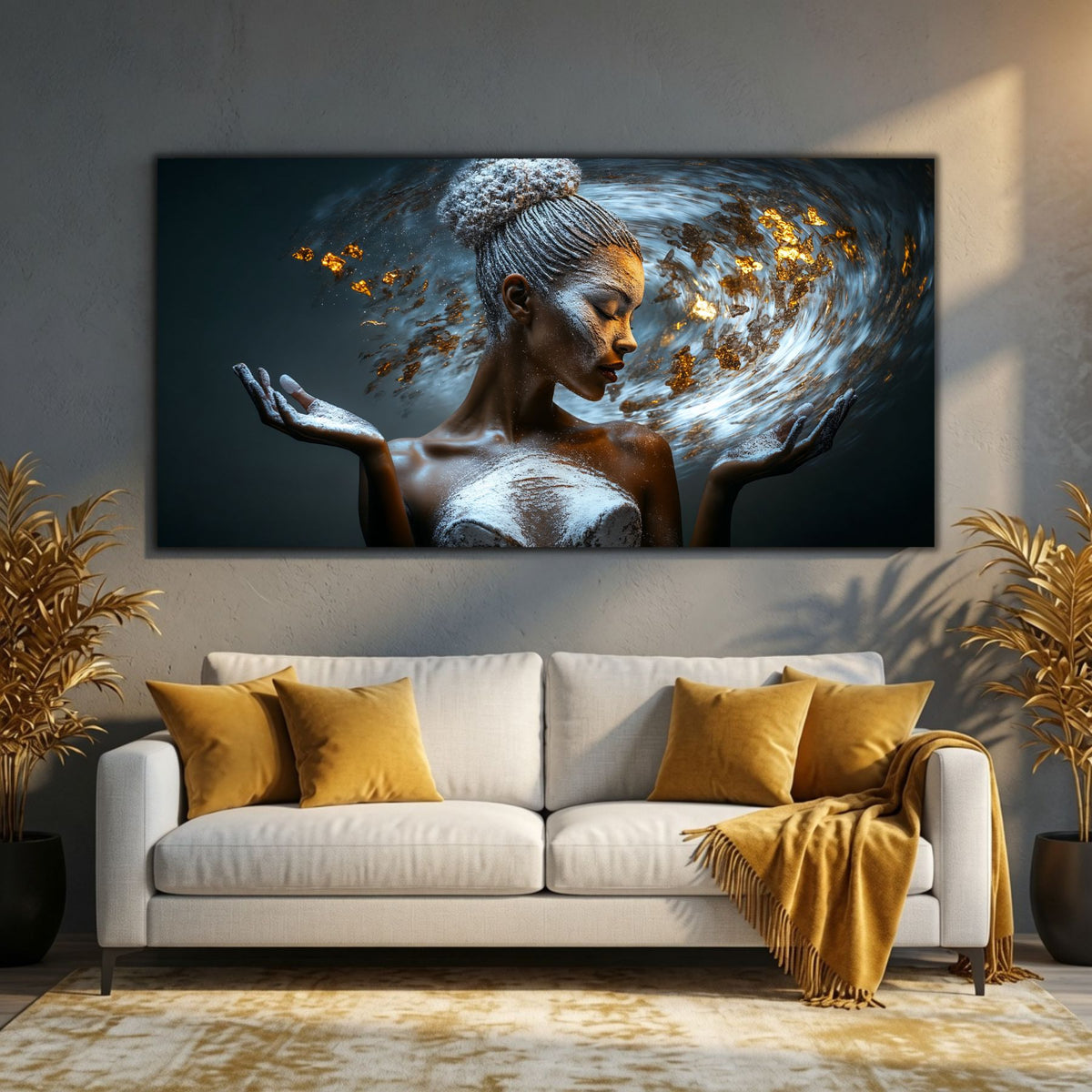 Tablou Decorativ Living Universul din Palme