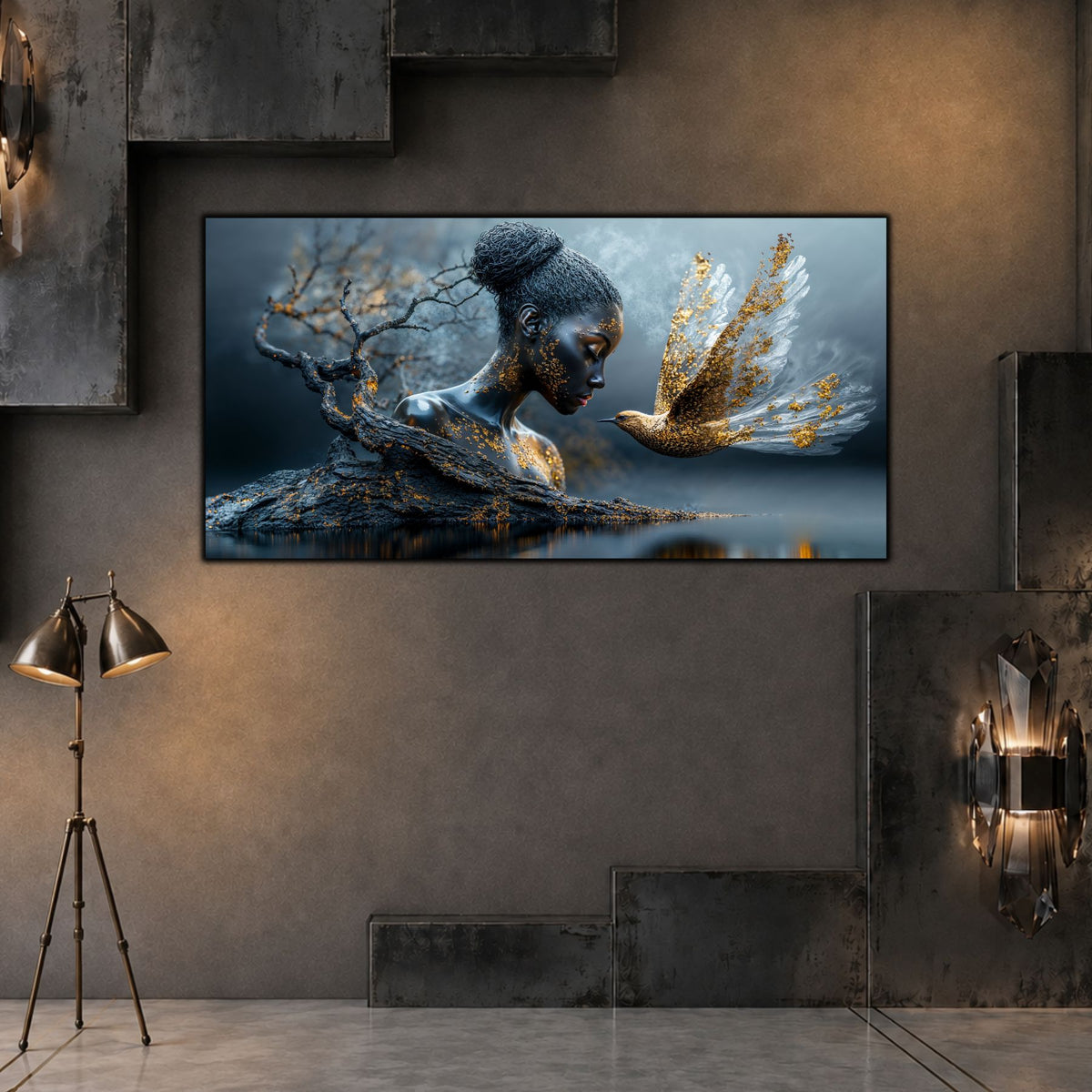 Tablou living Dialog cu Aripile Zorilor