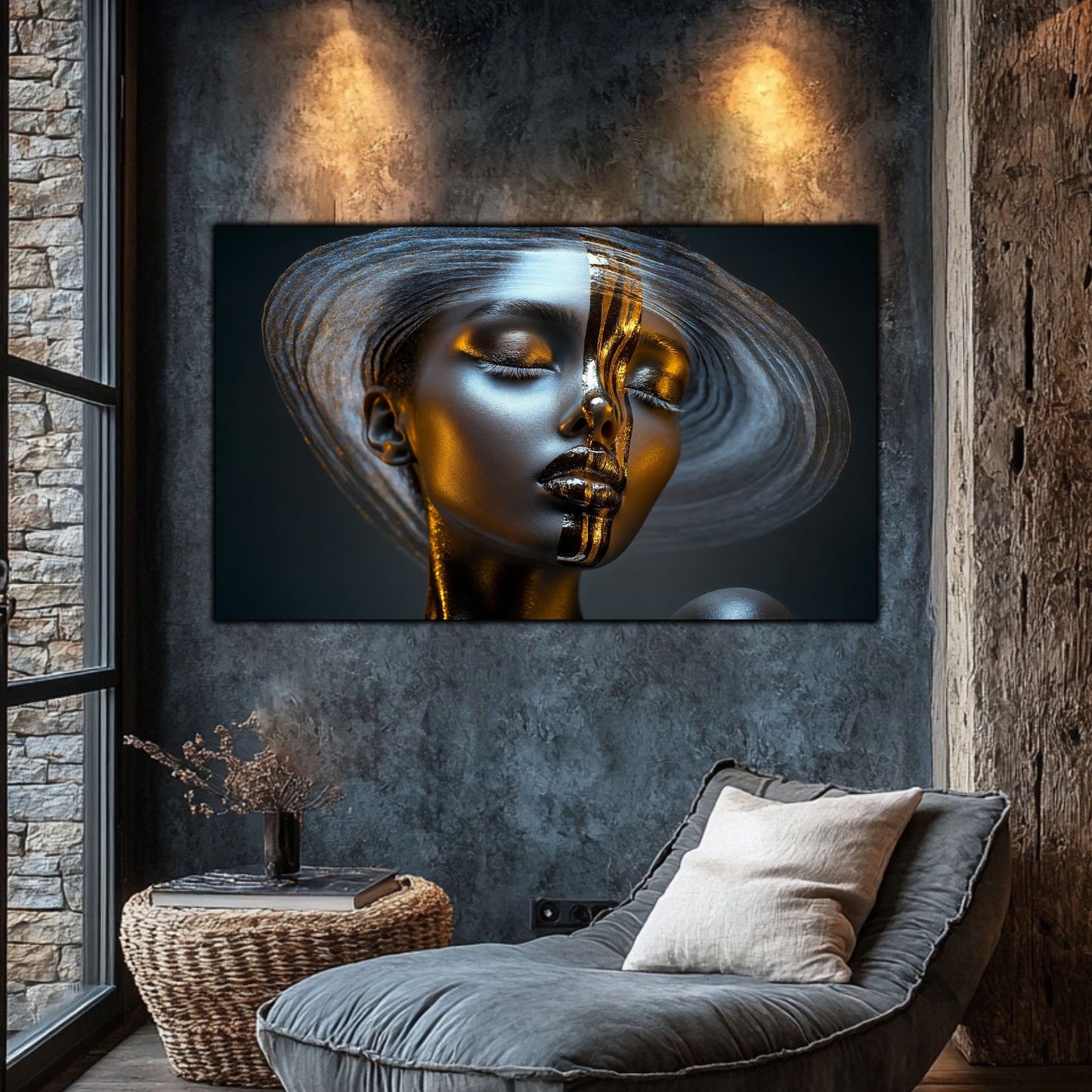 Dark White - Tablou Sticla Securizata - NO25