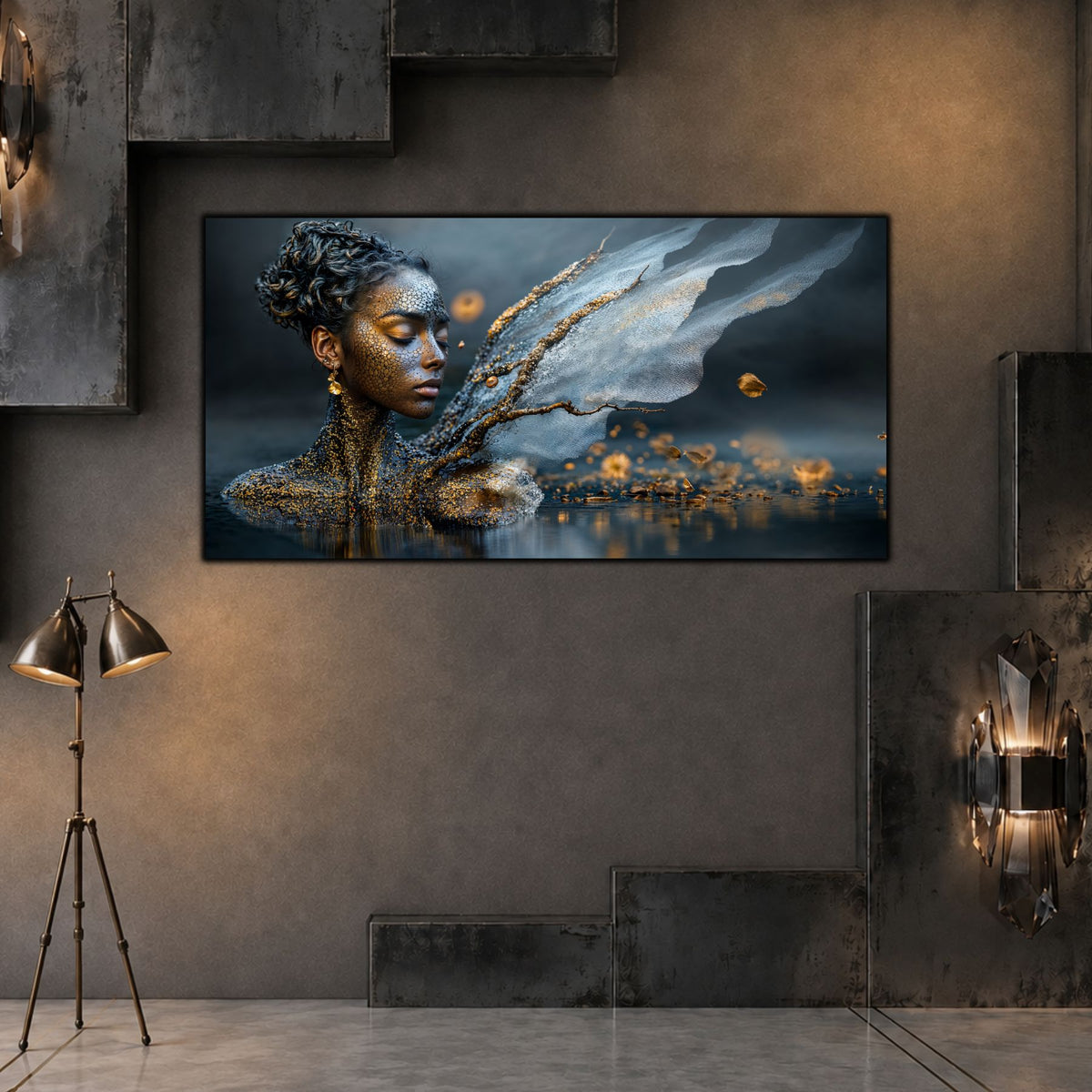 Tablou living Portret cu Aripă de Argint