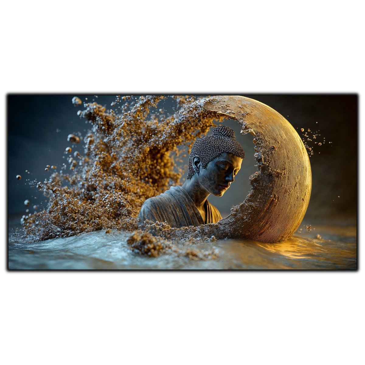 Tablou Abstract Living – Semiluna tăcerii primordiale