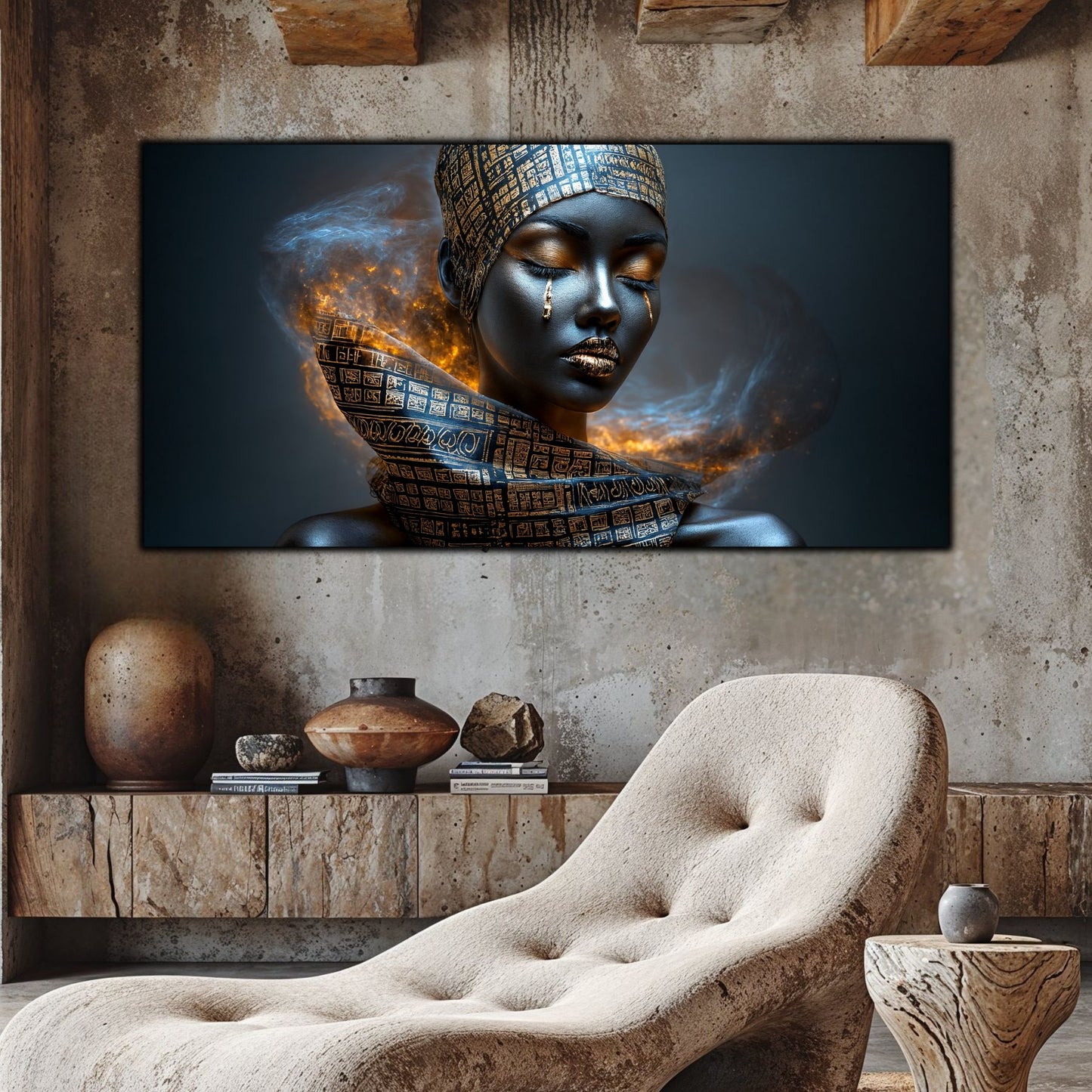 Tablou Sticla Securizata – Tablou Elegant pt Dormitor si Living - Dark StarDust No33