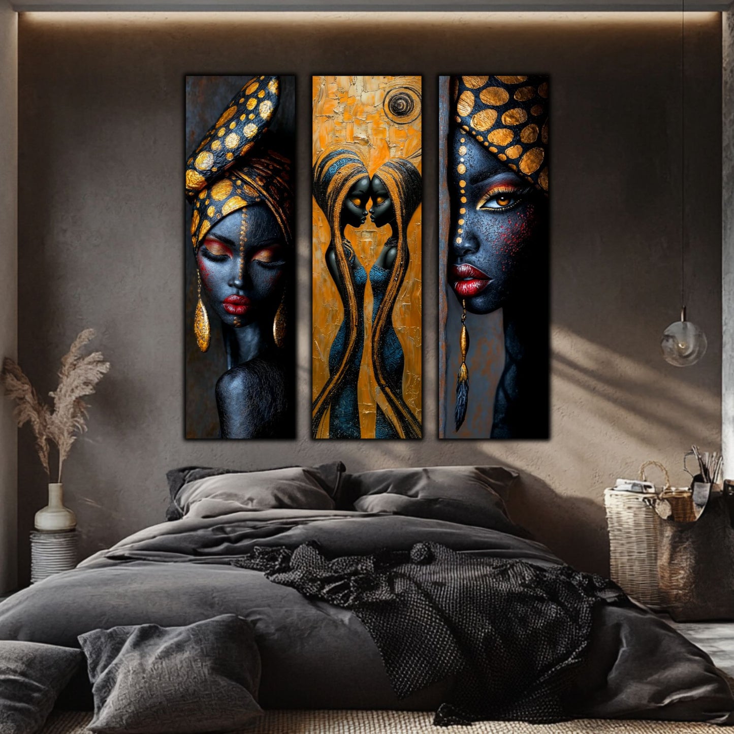 Set Modern de 3 Tablouri pe Sticla Securizata - Decor Elegant pt Living
