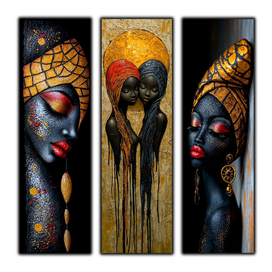 Set Modern de 3 Tablouri pe Sticla Securizata - Decor Elegant pt Living