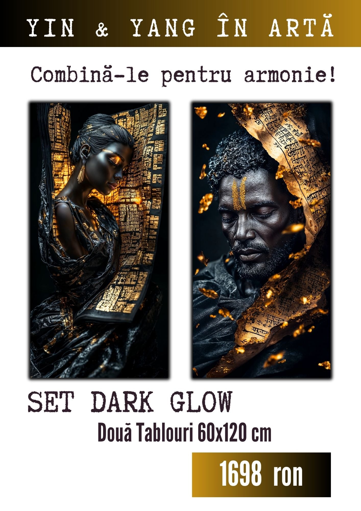 Set de 2 Tablouri Dark Glow