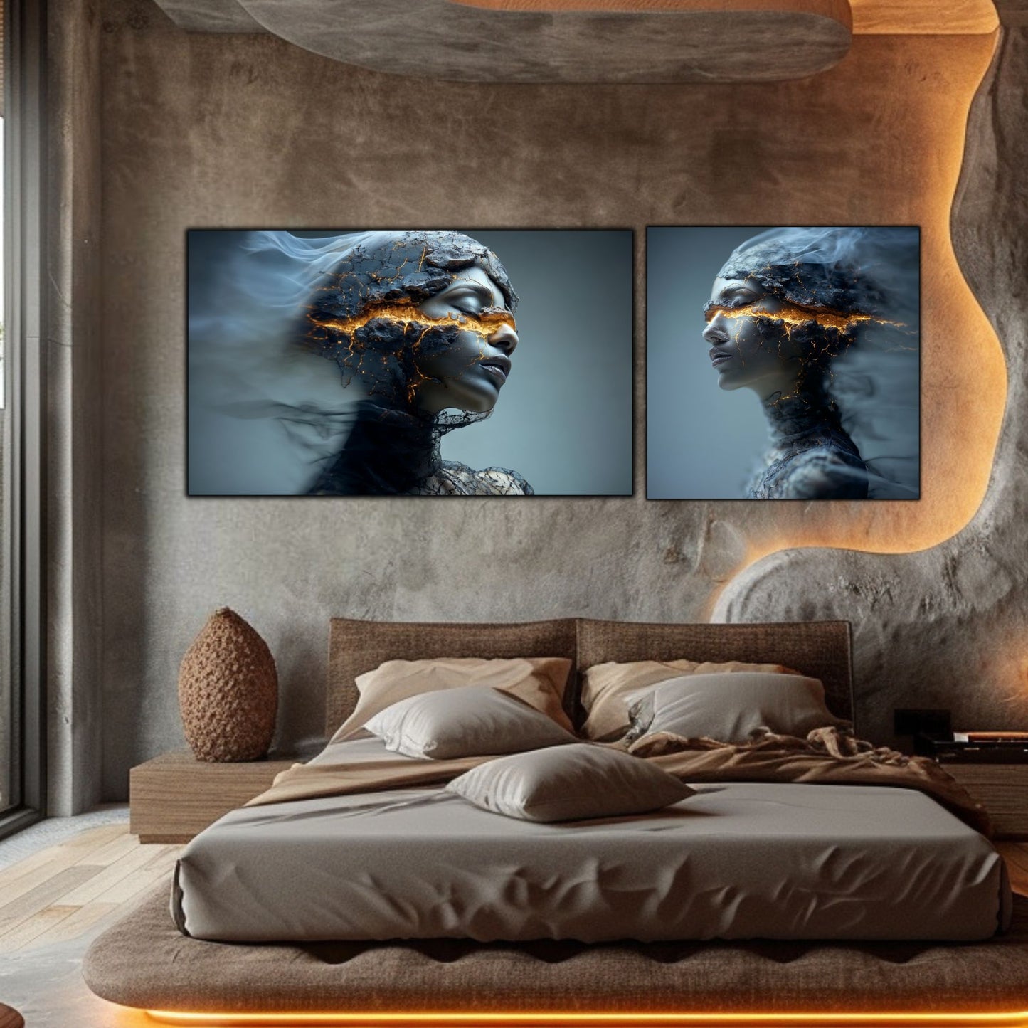 Set 2 Tablouri Decorative Premium - „Fractured Dream” - No11
