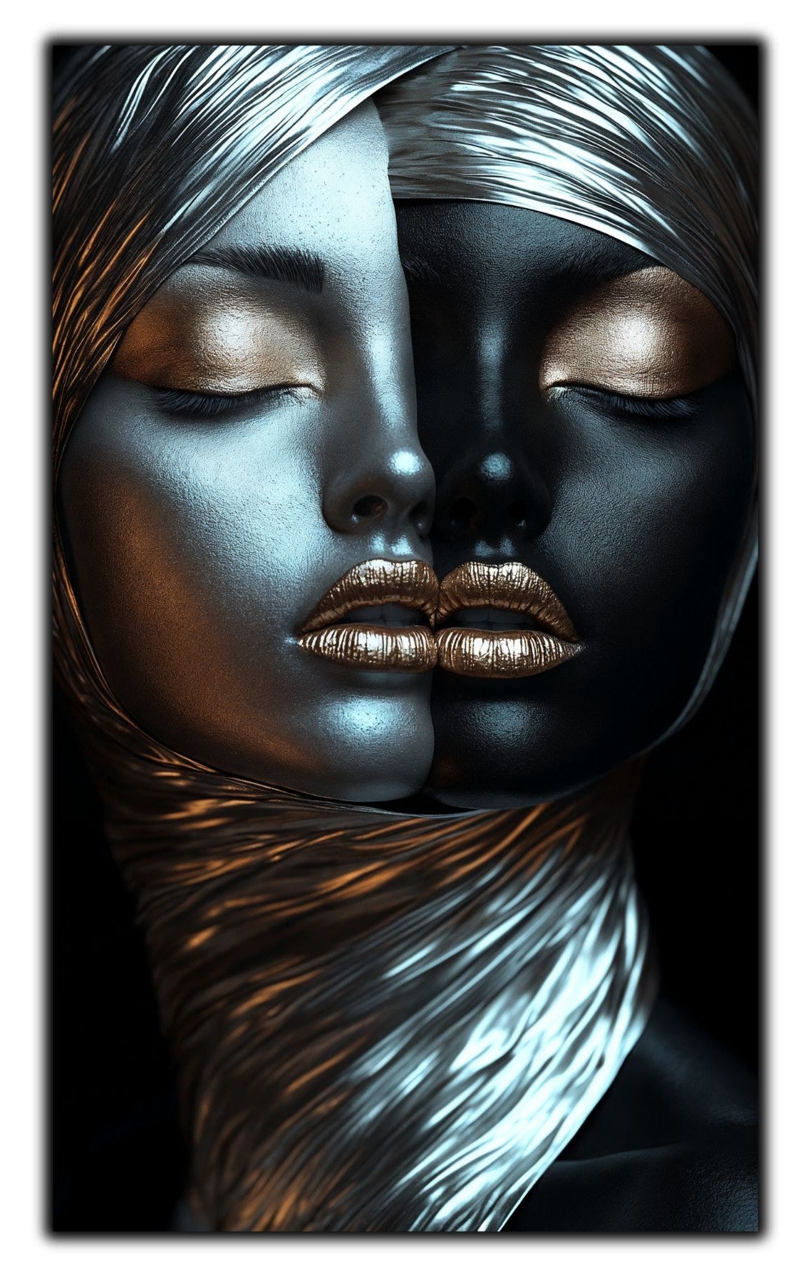 Tablou Decorativ pt Living - Print UV pe Sticla - „Silken Silence” - No06