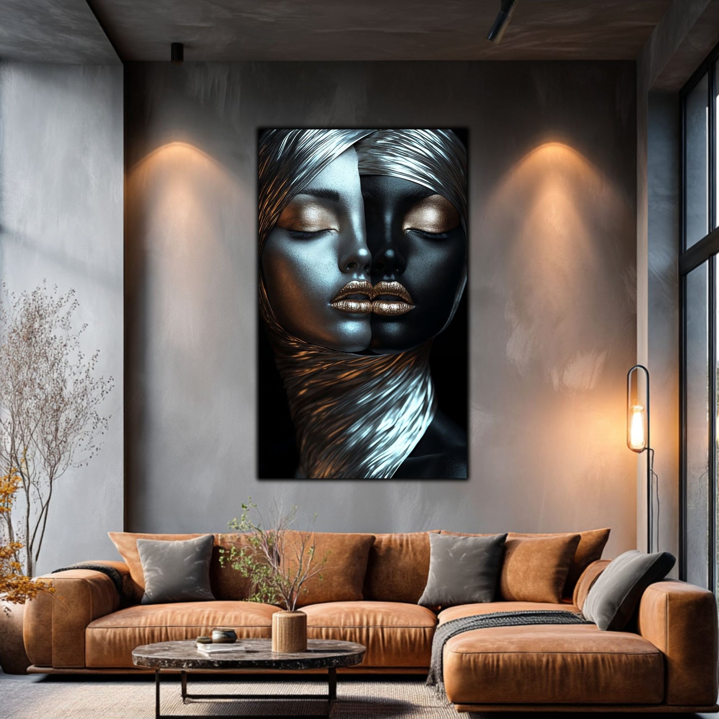 Tablou Decorativ pt Living - Print UV pe Sticla - „Silken Silence” - No06