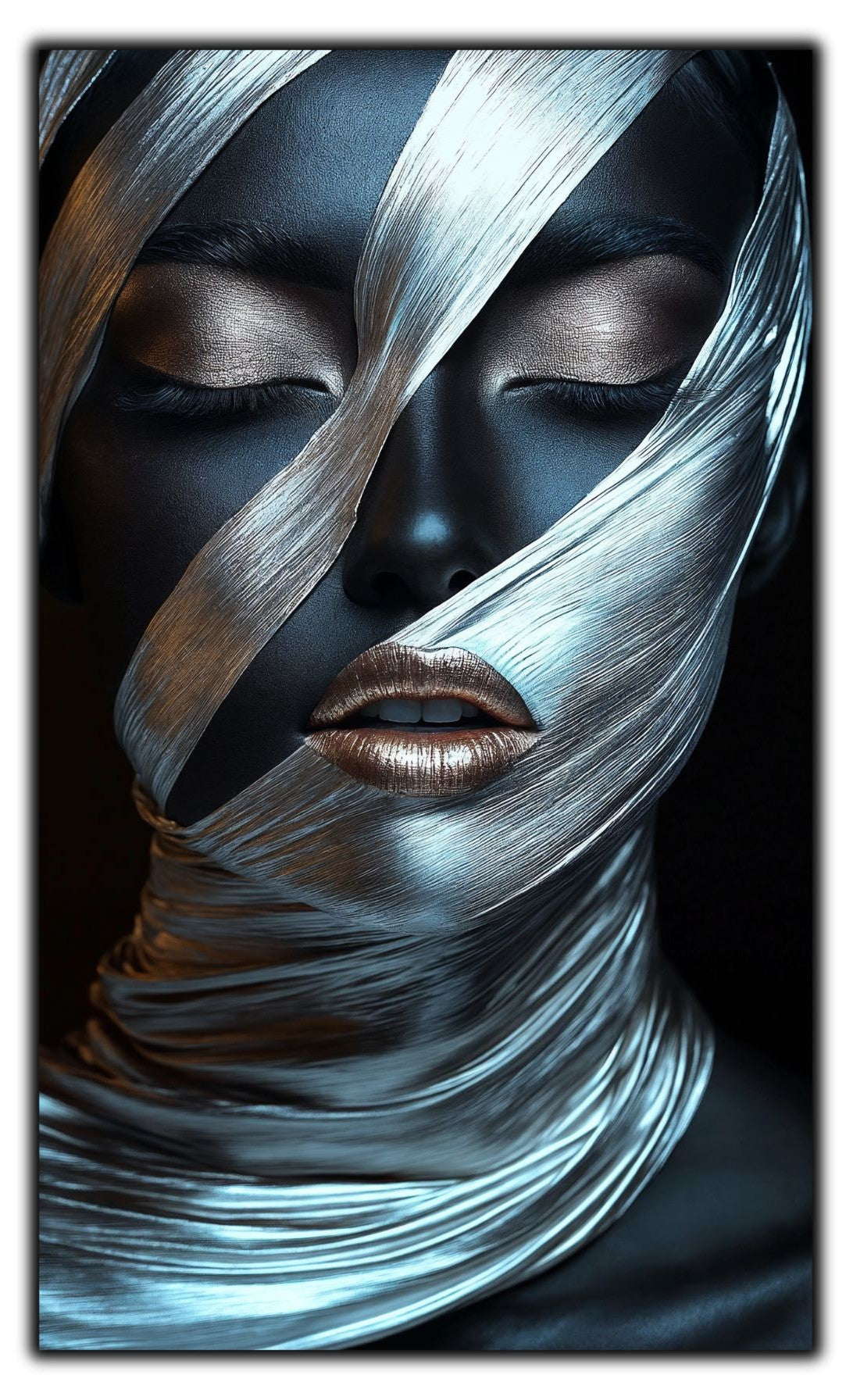 Tablou Decorativ pt Living - Print UV pe Sticla - „Silken Silence” - No05