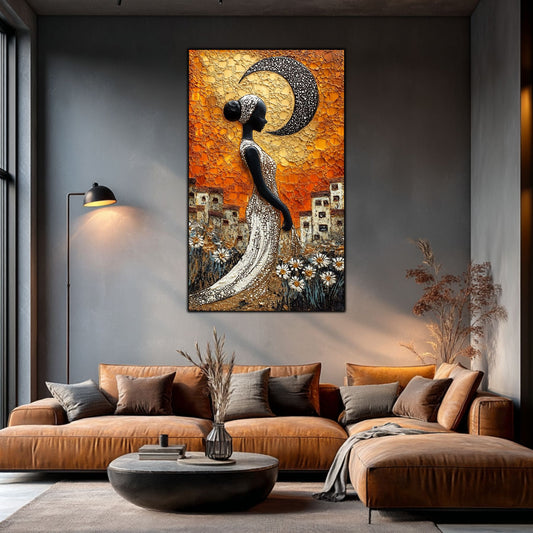 Tablou Decorativ Elegant din Sticla Securizata - 60x100 cm - Chromatic Vogue 03