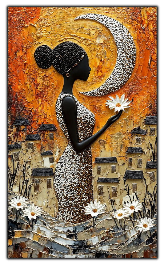 Tablou Decorativ Elegant din Sticla Securizata - 60x100 cm - Chromatic Vogue 01