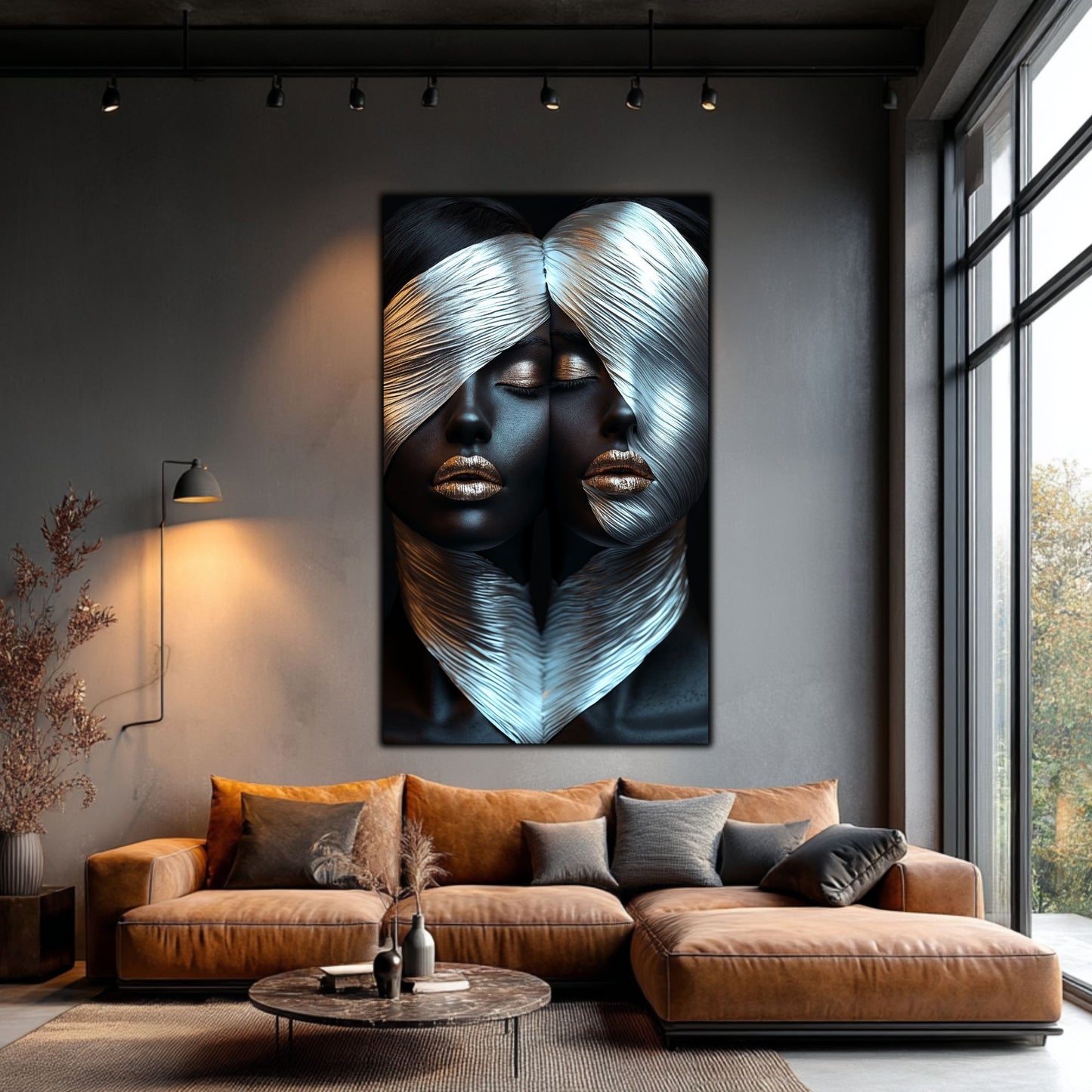 Tablou Decorativ pt Living - Print UV pe Sticla - „Silken Silence” - No03