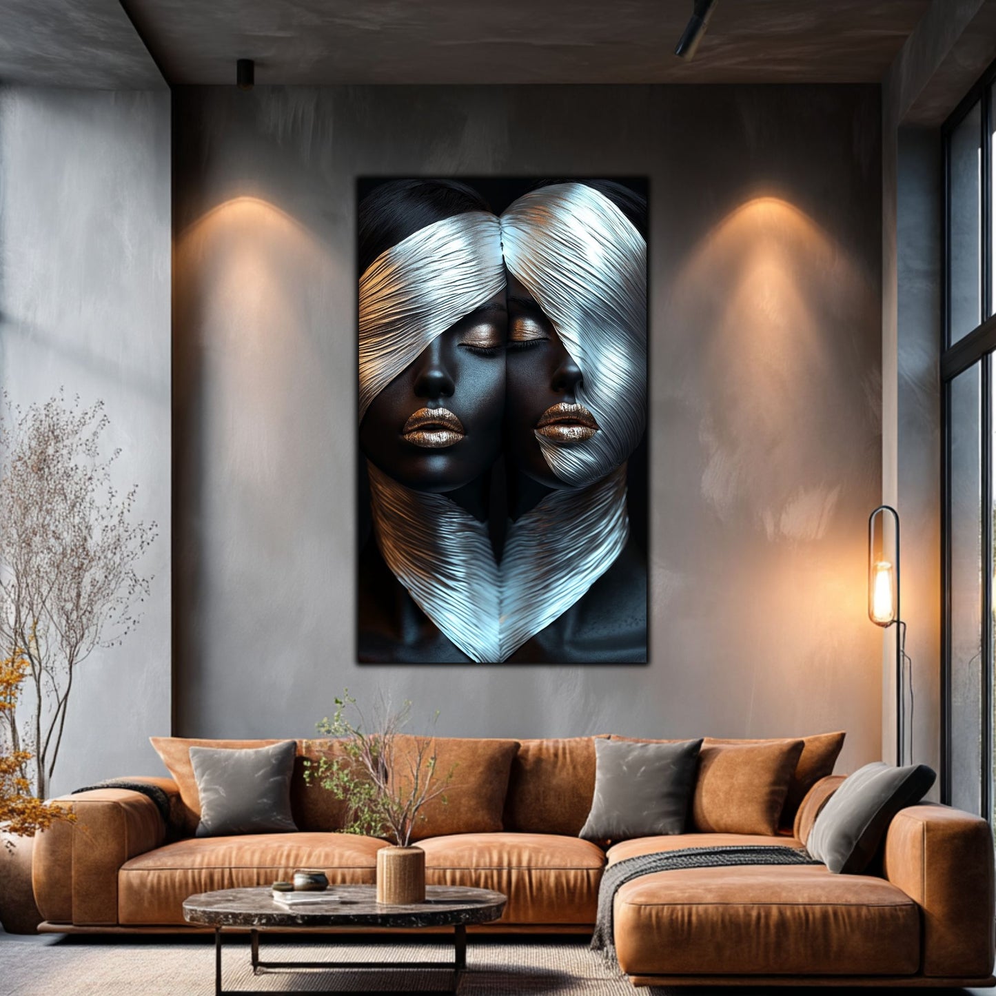 Tablou Decorativ pt Living - Print UV pe Sticla - „Silken Silence” - No03