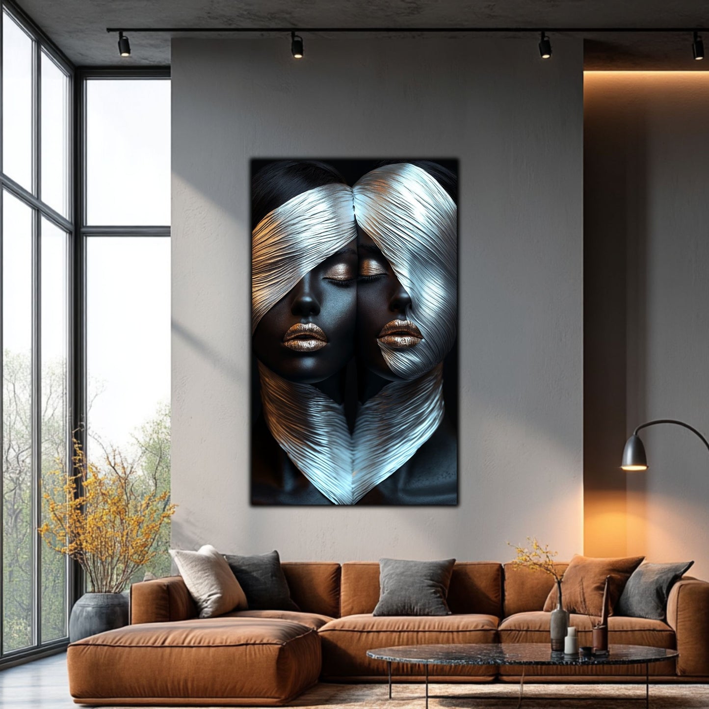 Tablou Decorativ pt Living - Print UV pe Sticla - „Silken Silence” - No03