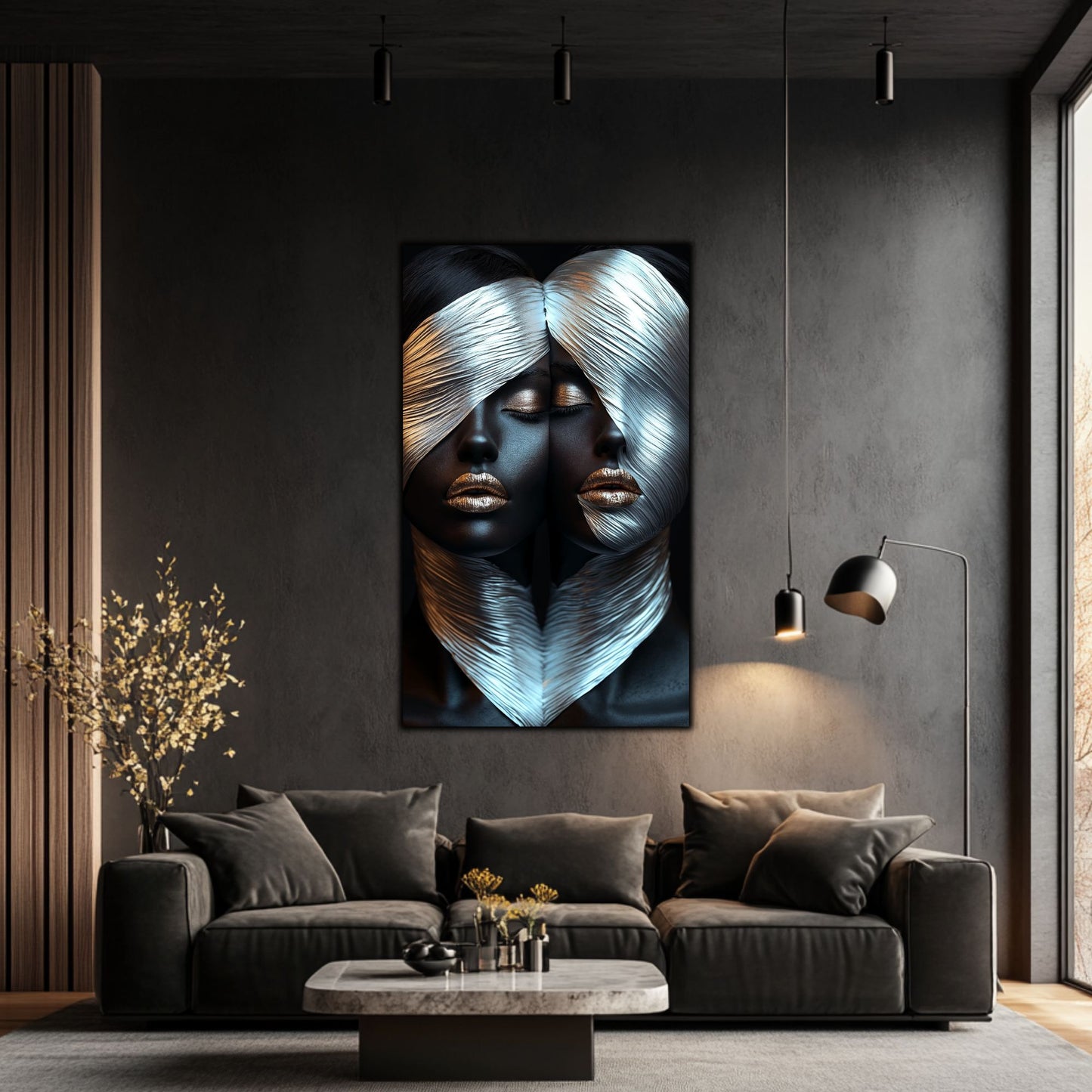 Tablou Decorativ pt Living - Print UV pe Sticla - „Silken Silence” - No03