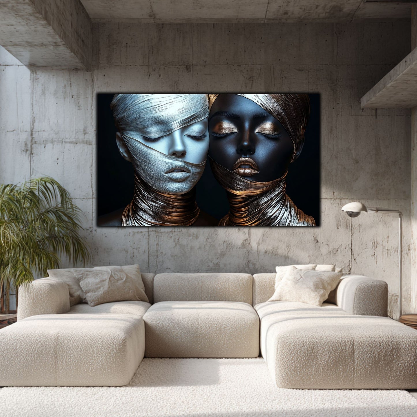Tablou Decorativ pt Living - Print UV pe Sticla - „Silken Silence” - No08