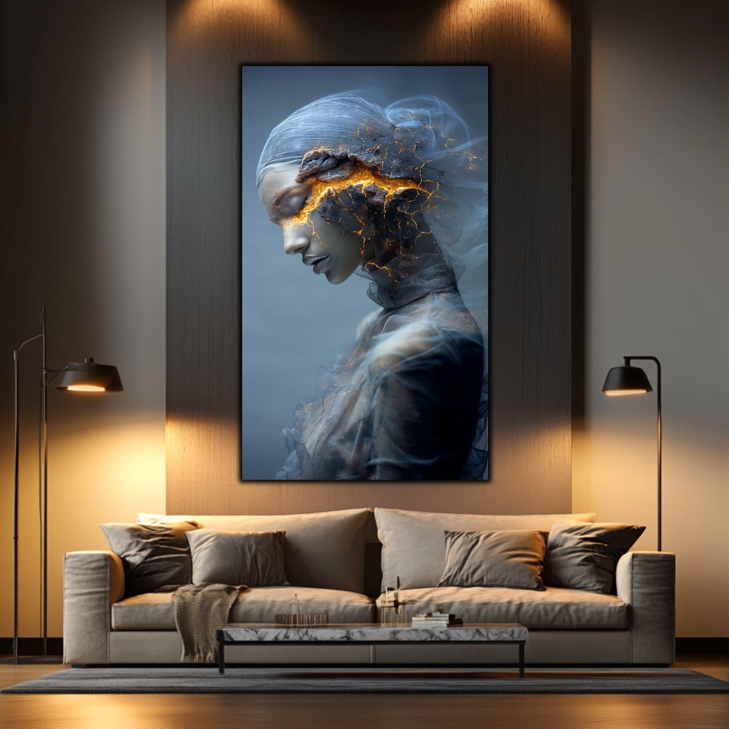 Tablou Decorativ Premium pe Sticla Securizata - „Fractured Dream” - No01