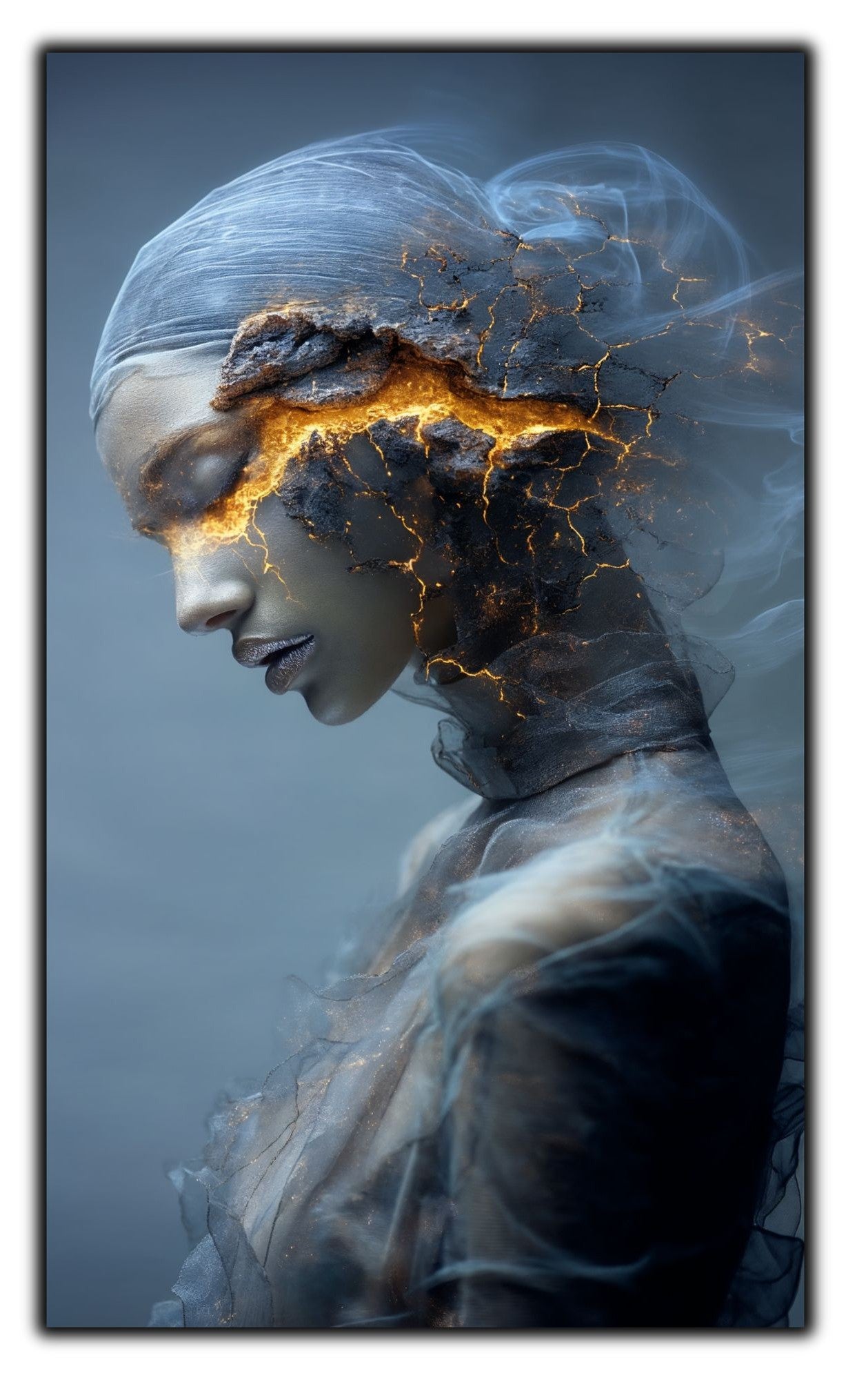 Tablou Decorativ Premium pe Sticla Securizata - „Fractured Dream” - No01