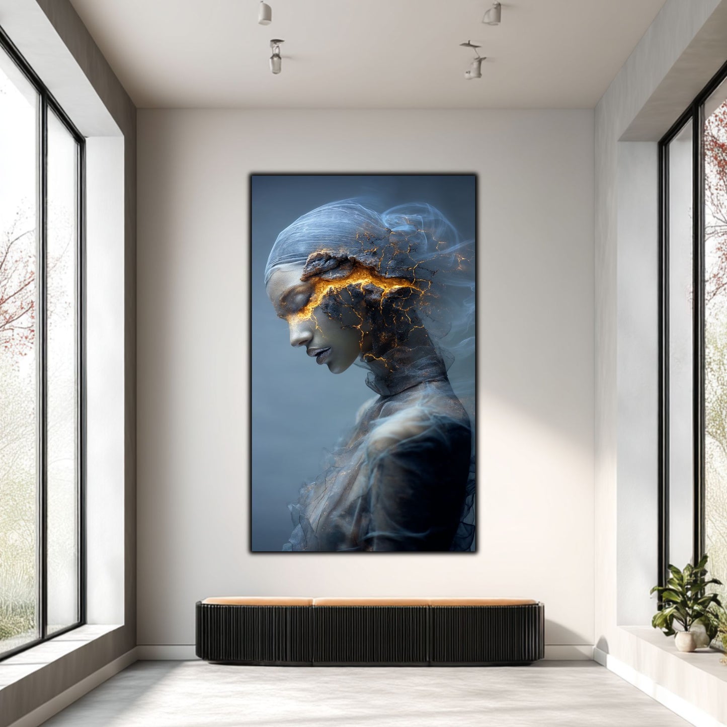 Tablou Decorativ Premium pe Sticla Securizata - „Fractured Dream” - No01