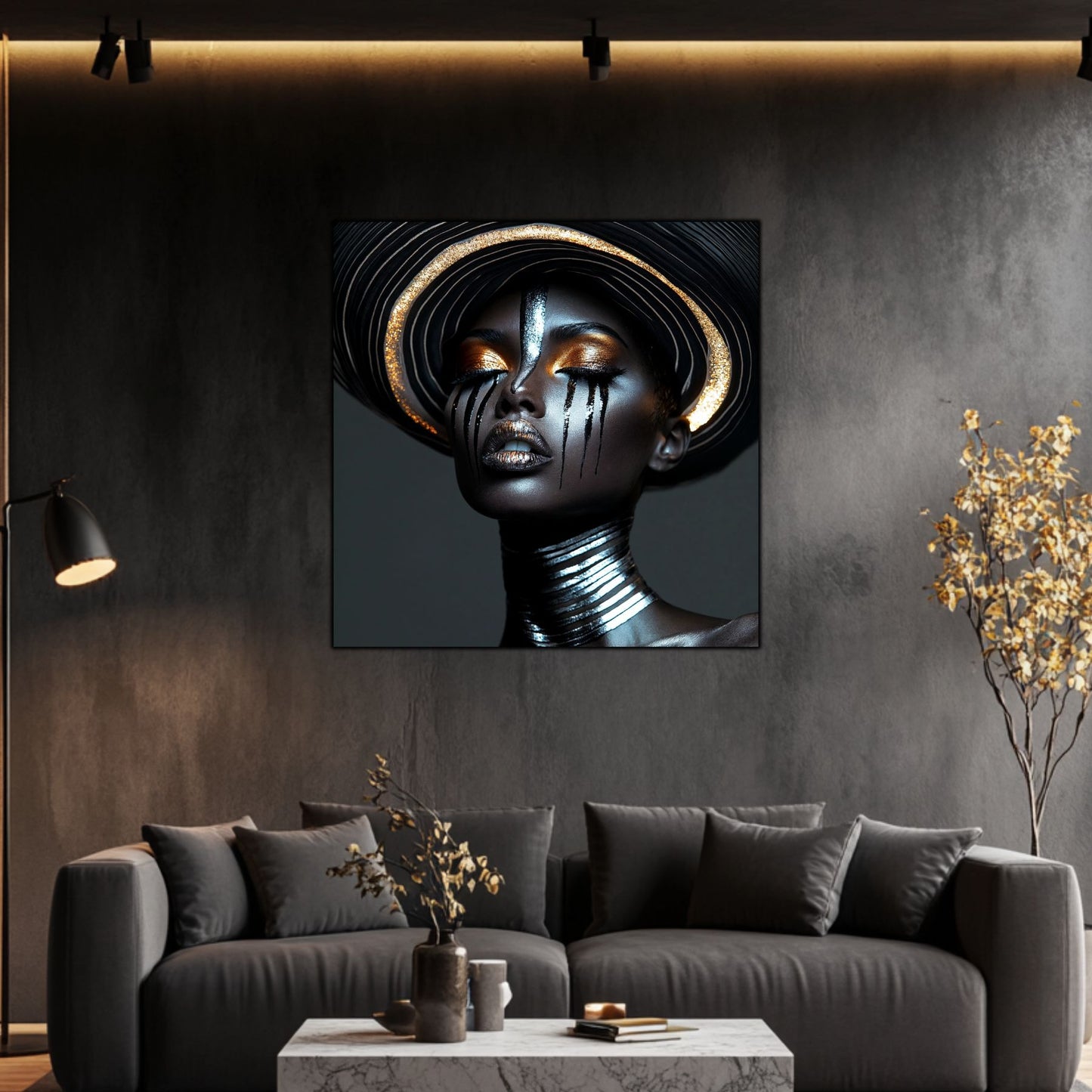 Dark Glow - Tablouri moderne pe sticlă securizată pentru living contemporan