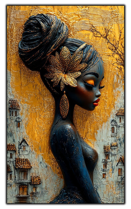 Tablou Decorativ Elegant din Sticla Securizata - 60x100 cm - Chromatic Vogue 05