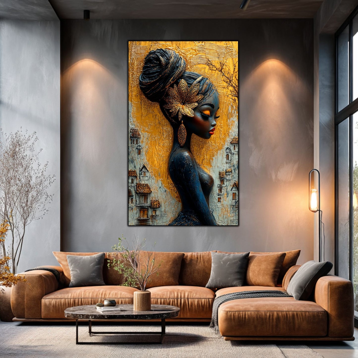 Tablou Decorativ Elegant din Sticla Securizata - 60x100 cm - Chromatic Vogue 05