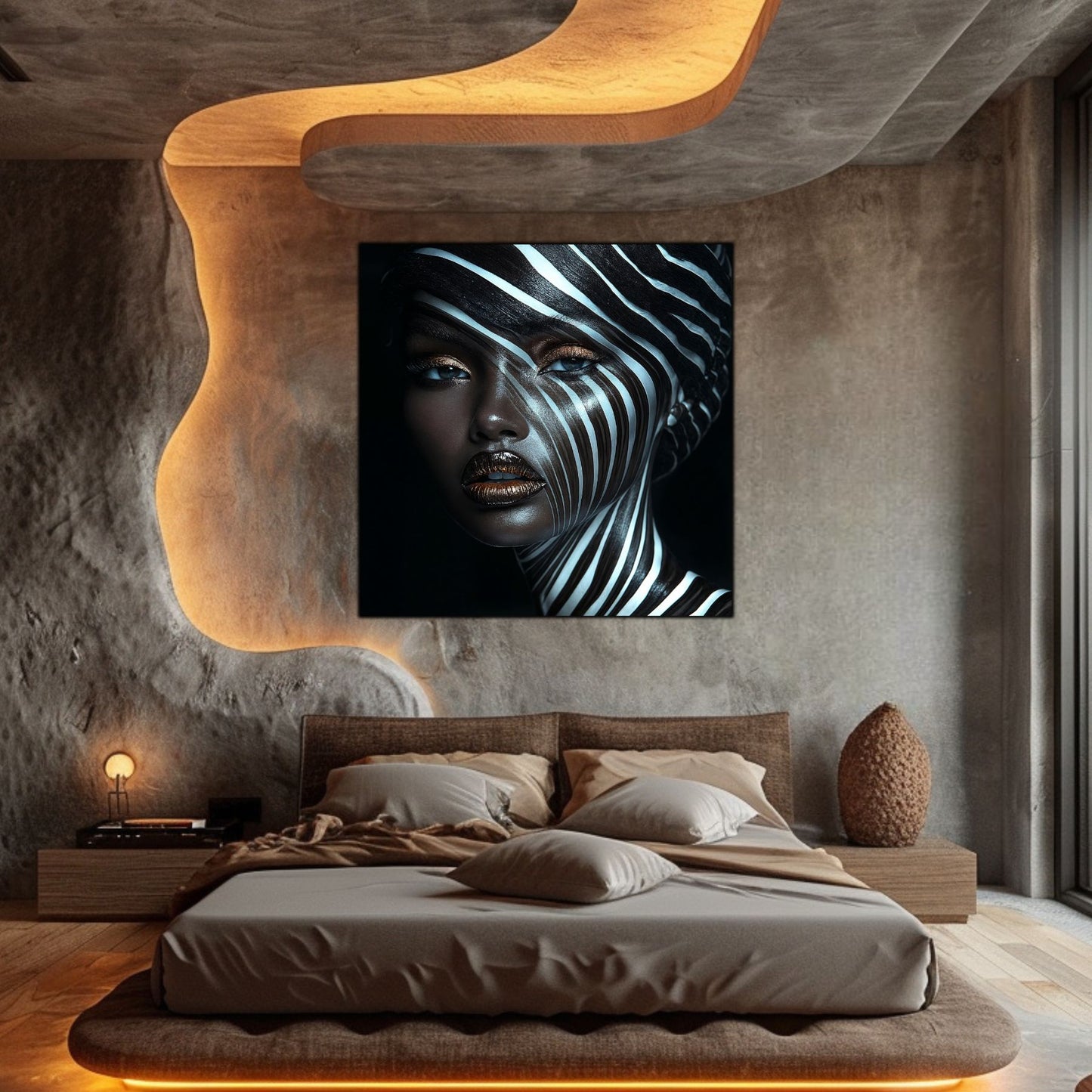 Dark Glow - Tablou Decorativ pt Peretele Livingului Modern - NO03
