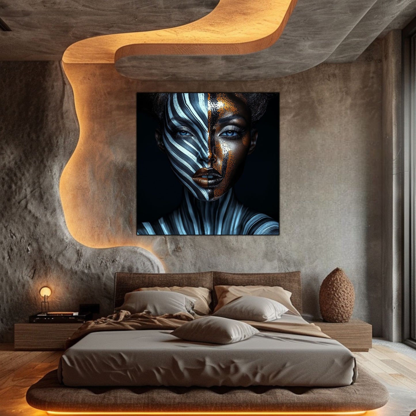 Dark Glow - Tablou Decorativ pt Peretele Livingului Modern - NO06