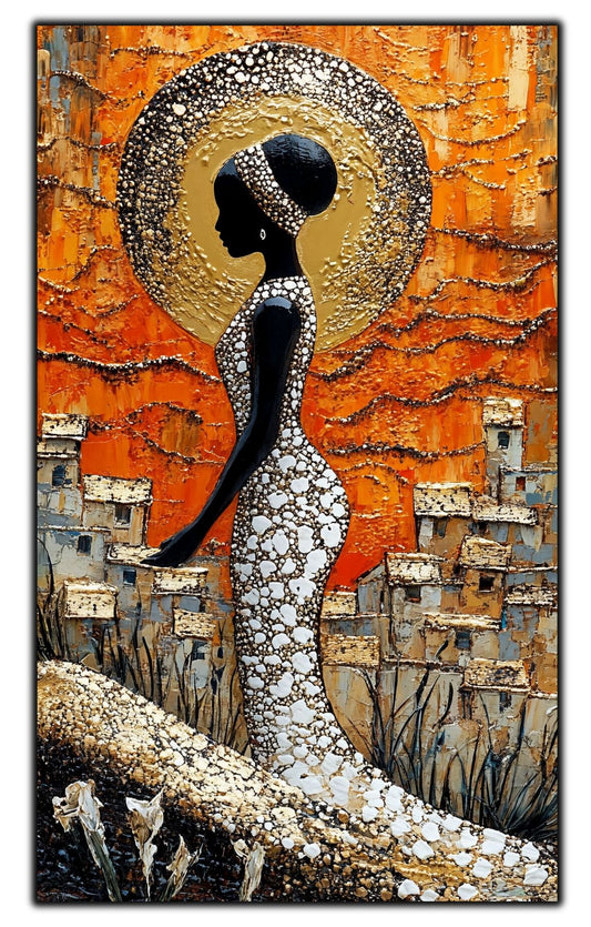 Tablou Decorativ Elegant din Sticla Securizata - 60x100 cm - Chromatic Vogue 04