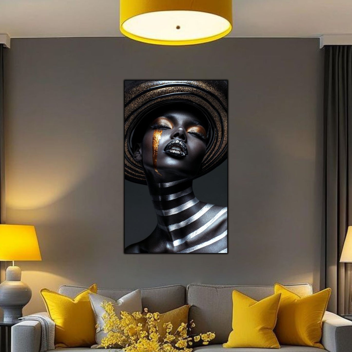 Dark Glow - Tablou Elegant pentru Living Modern - Tablou din Sticla