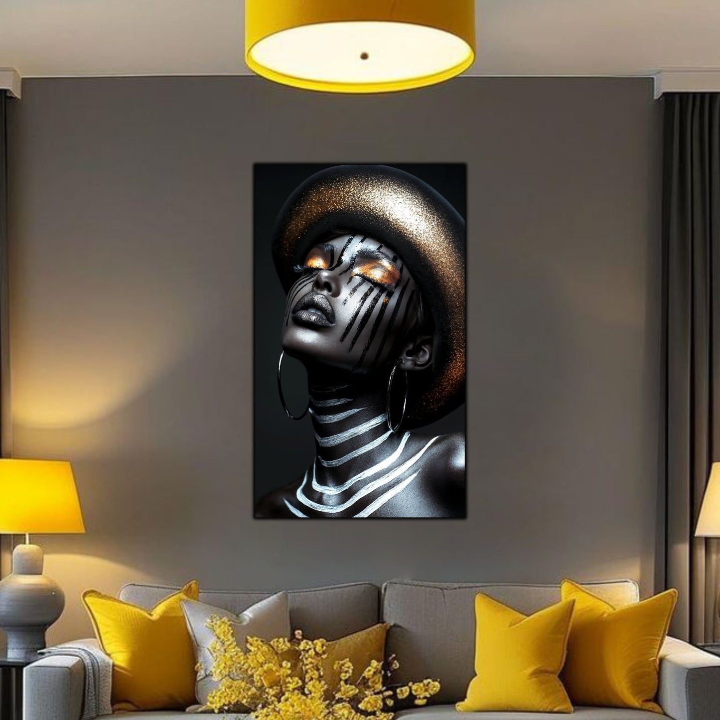 Dark Glow - Tablou Elegant pentru Living Modern - Tablou din Sticla