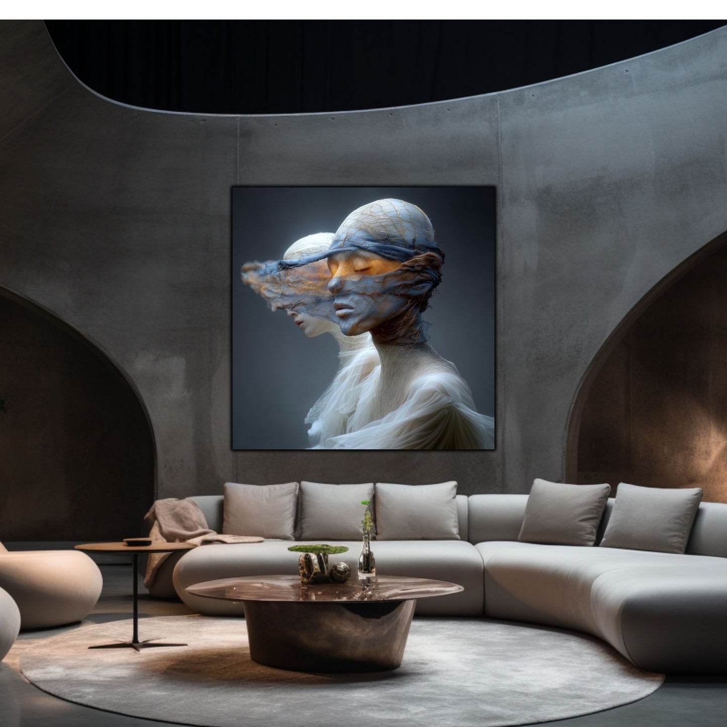 Tablou Decorativ Premium pe Sticla Securizata - „Fractured Dream” - No05