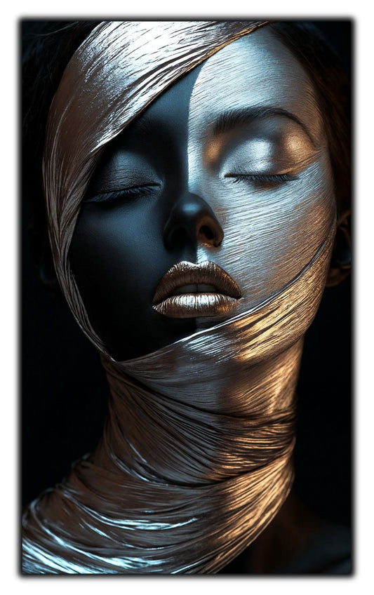 Tablou Decorativ pt Living - Print UV pe Sticla - „Silken Silence” - No02