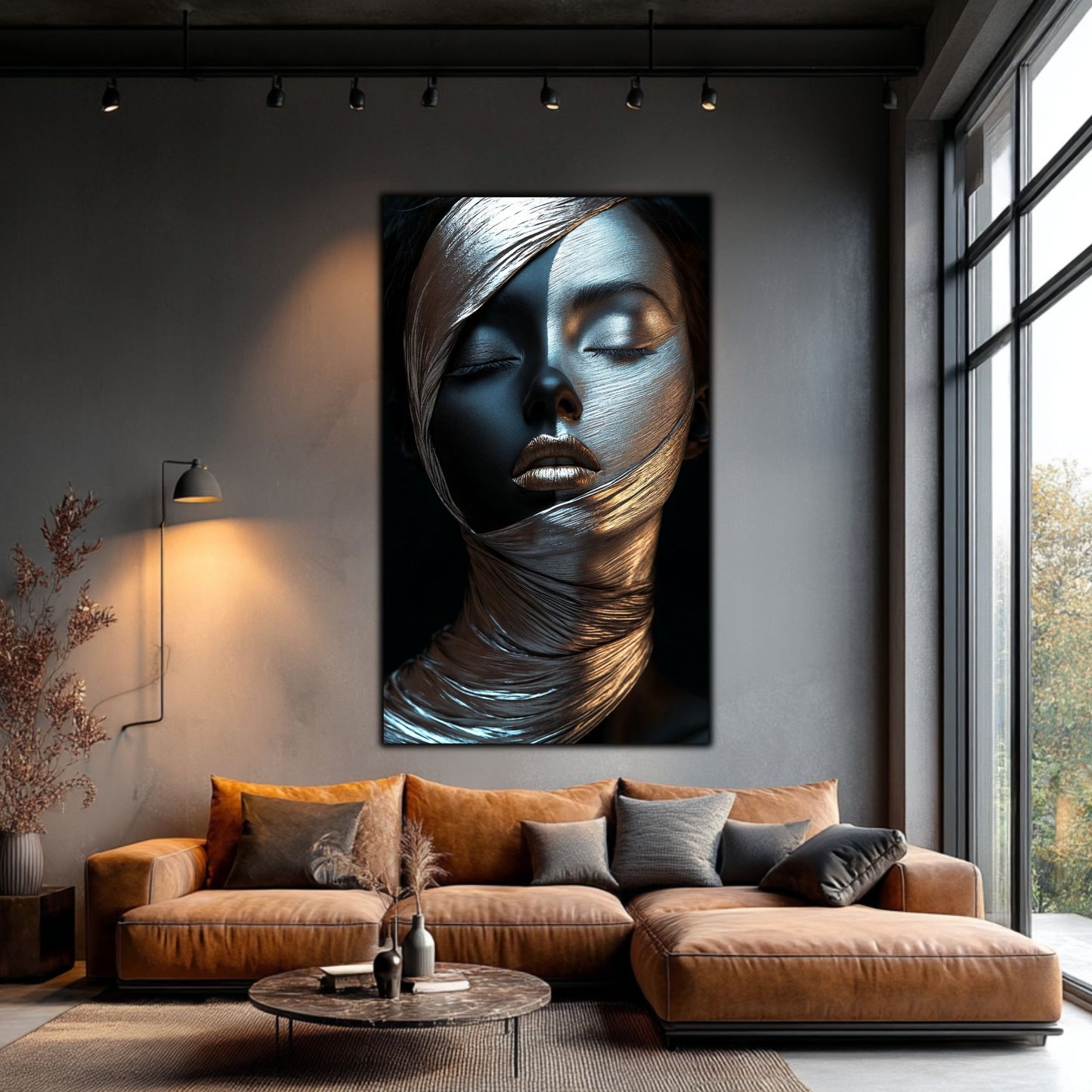 Tablou Decorativ pt Living - Print UV pe Sticla - „Silken Silence” - No02