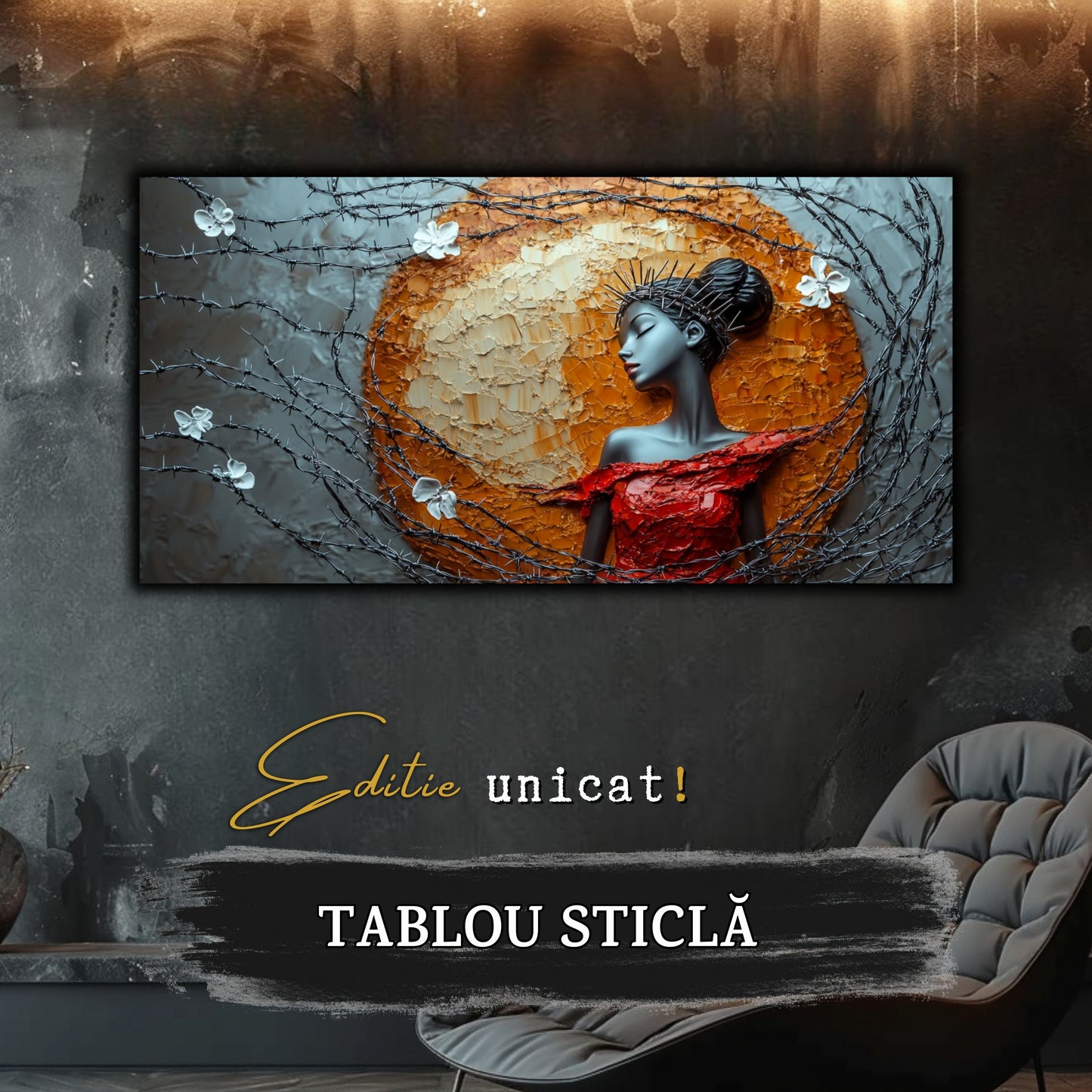 Thorned Beauty - Tablou Sticla Securizata - no03