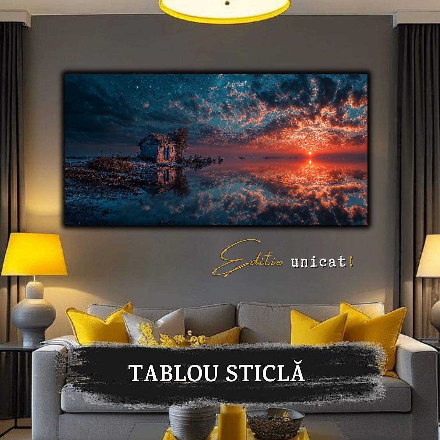 Night and Soul - Tablou Living - Sticla Securizata - no07