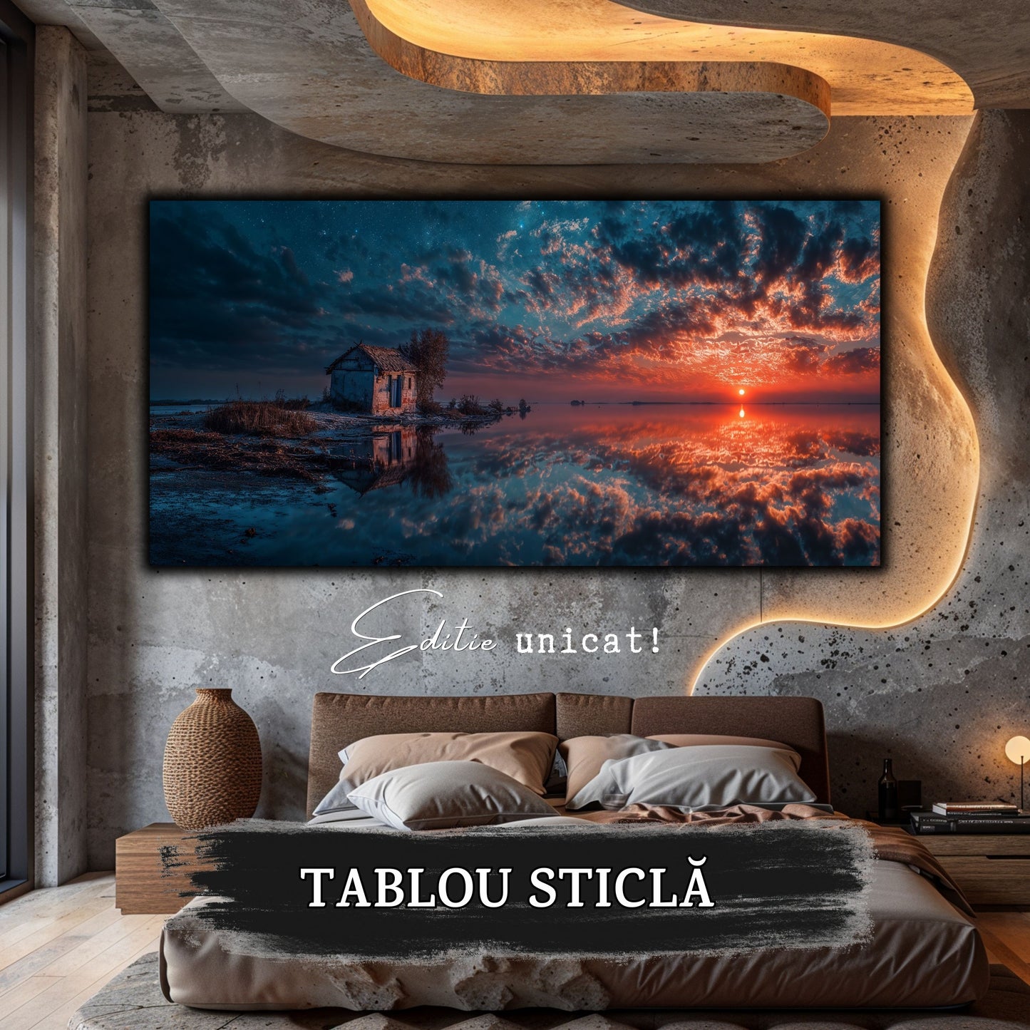 Night and Soul - Tablou Living - Sticla Securizata - no07