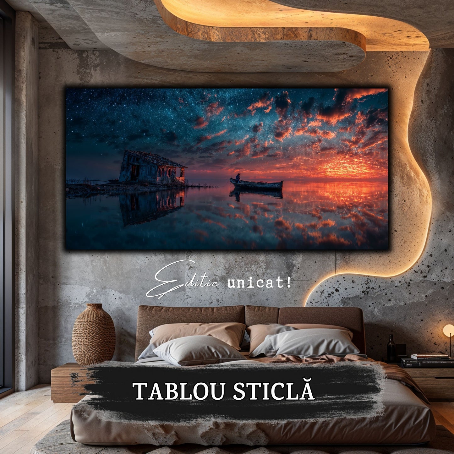 Night and Soul - Tablou Living - Sticla Securizata - no06