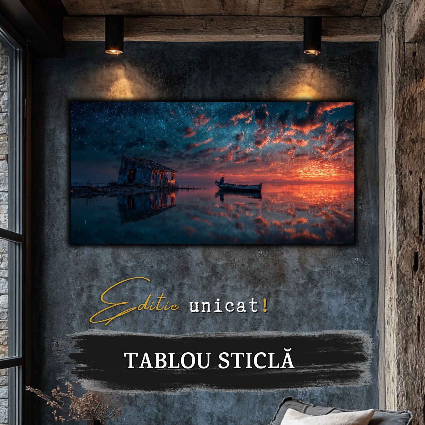 Night and Soul - Tablou Living - Sticla Securizata - no06