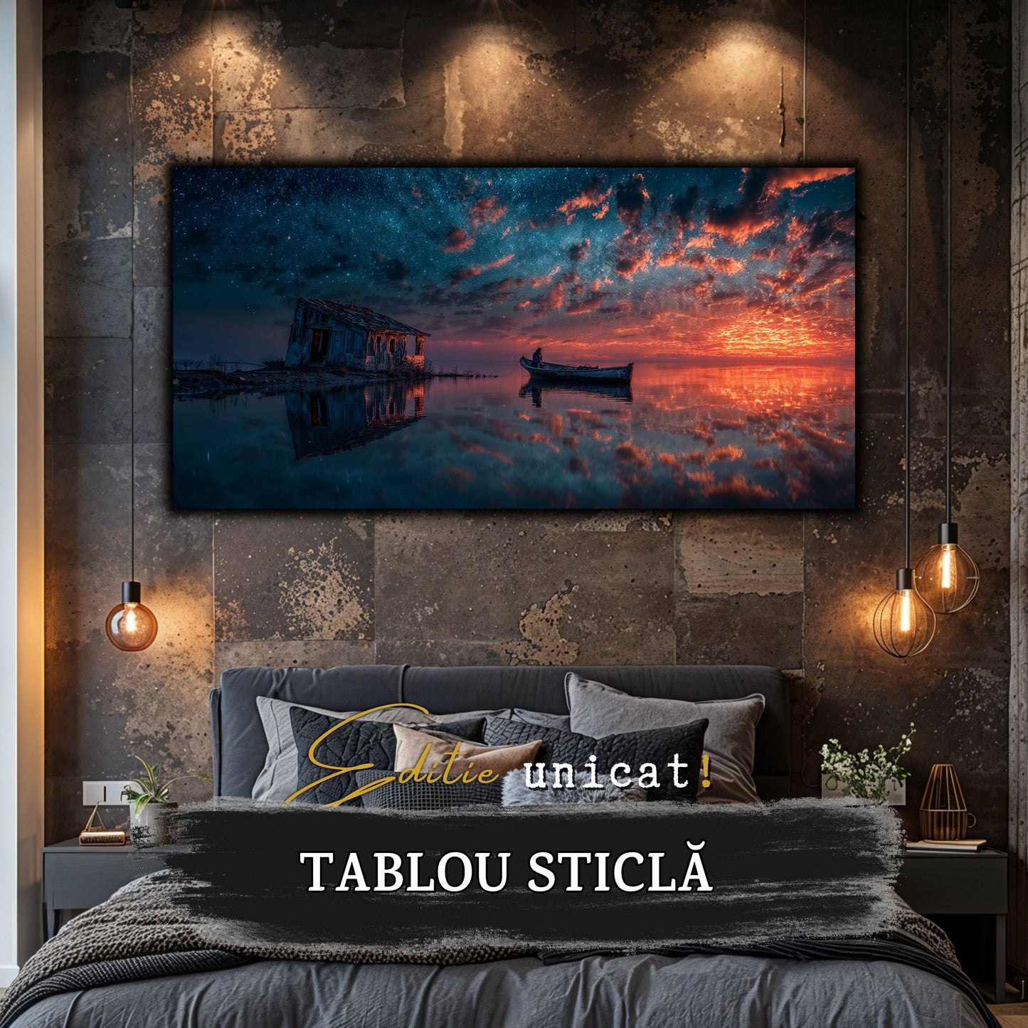 Night and Soul - Tablou Living - Sticla Securizata - no06