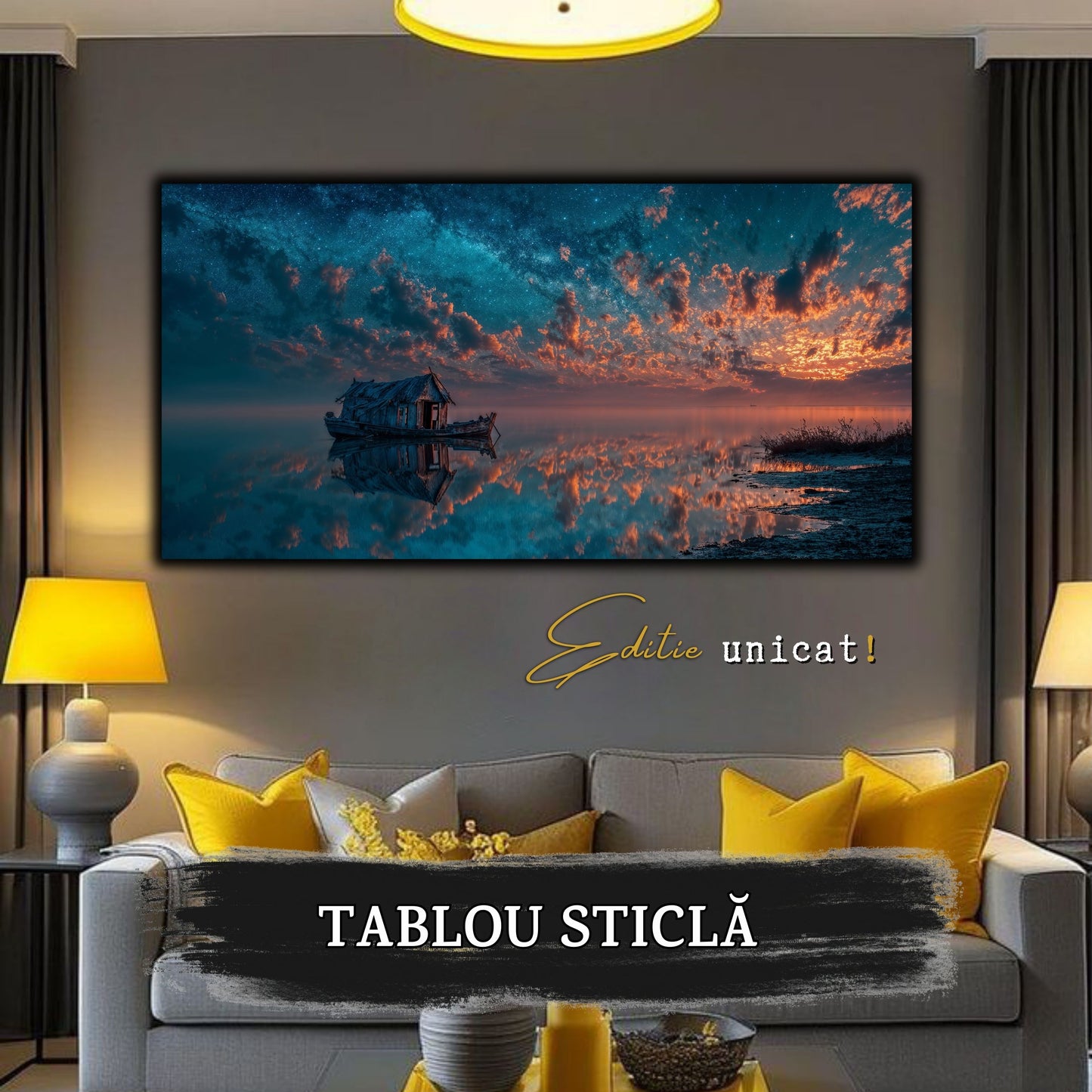 Night and Soul - Tablou Living - Sticla Securizata - no10