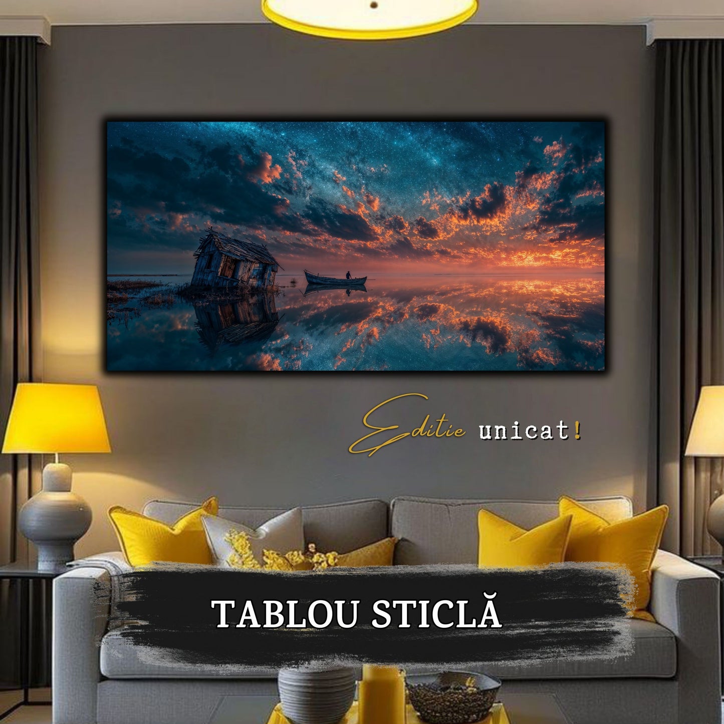 Night and Soul - Tablou Living - Sticla Securizata - no03