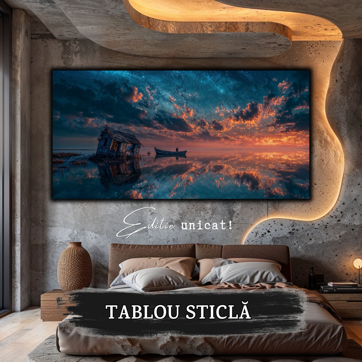 Night and Soul - Tablou Living - Sticla Securizata - no03