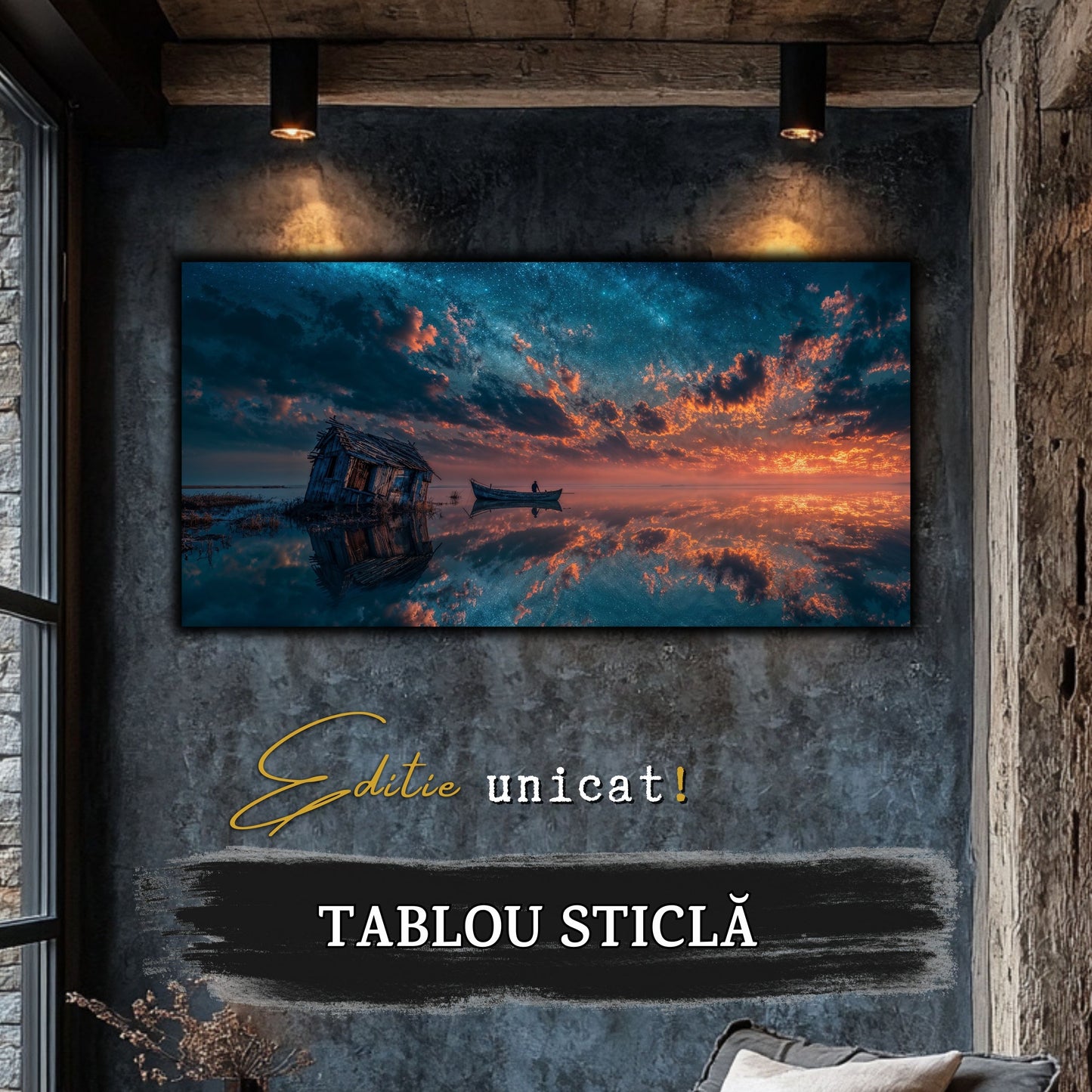 Night and Soul - Tablou Living - Sticla Securizata - no03