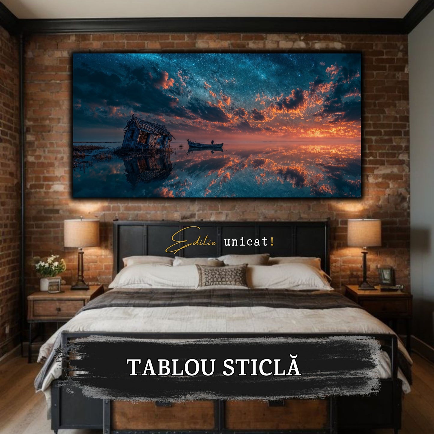 Night and Soul - Tablou Living - Sticla Securizata - no03