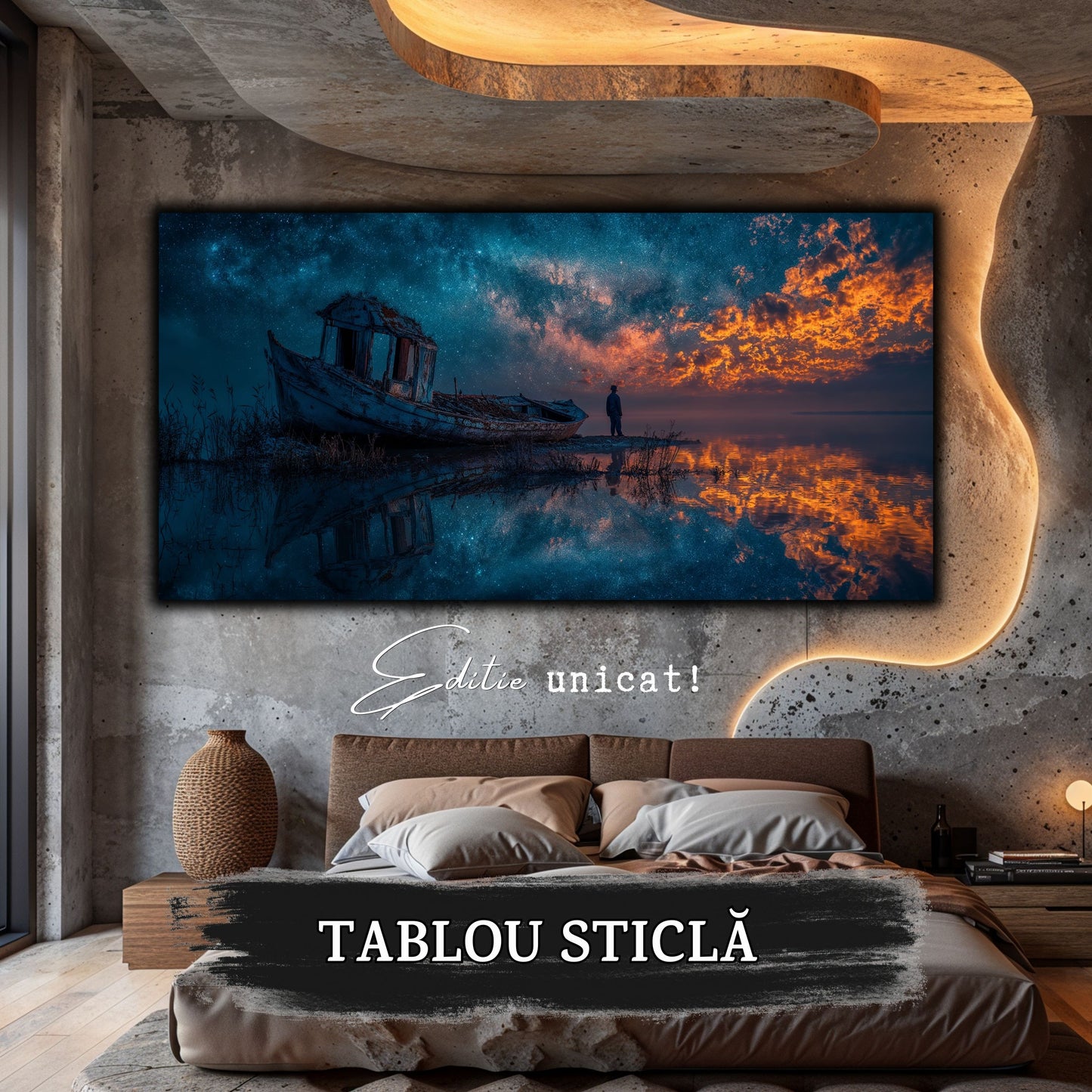 Night and Soul - Tablou Living - Sticla Securizata - no05