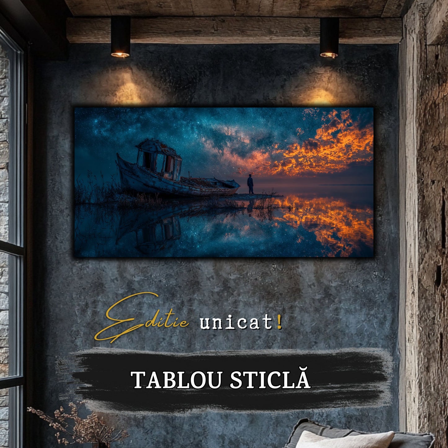 Night and Soul - Tablou Living - Sticla Securizata - no05