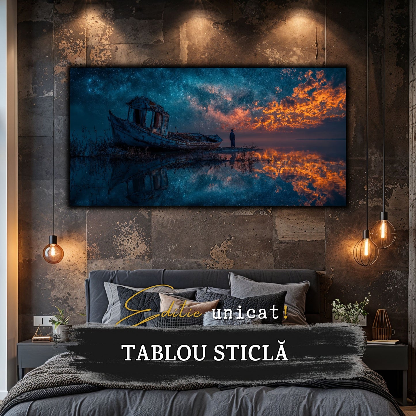 Night and Soul - Tablou Living - Sticla Securizata - no05