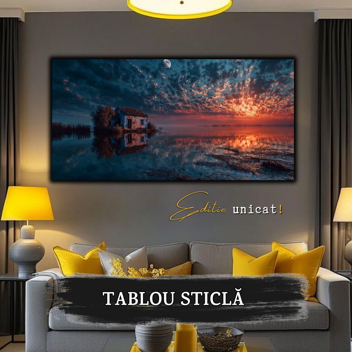 Night and Soul - Tablou Living - Sticla Securizata - no09